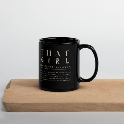 'That Girl' | Black Glossy Mug