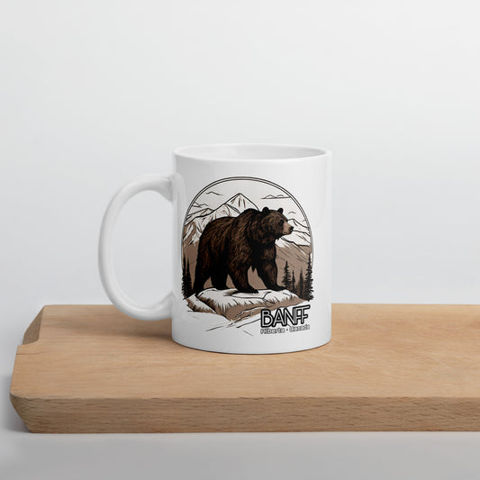 The Great Banff Grizzly | 'True North' | White Glossy Mug