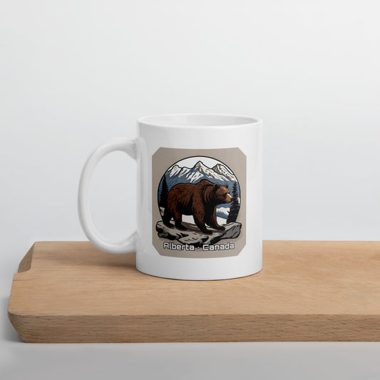 Grizzly Sanctuary | 'True North' | White Glossy Mug