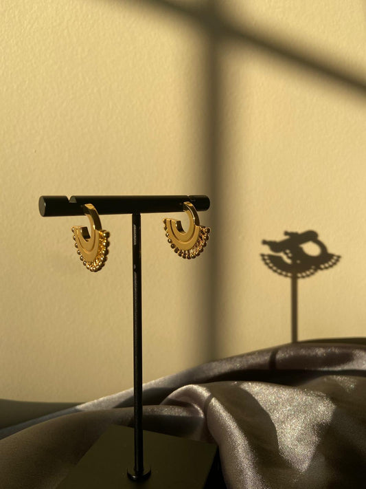 Cleopatra  Semicircle Earrings