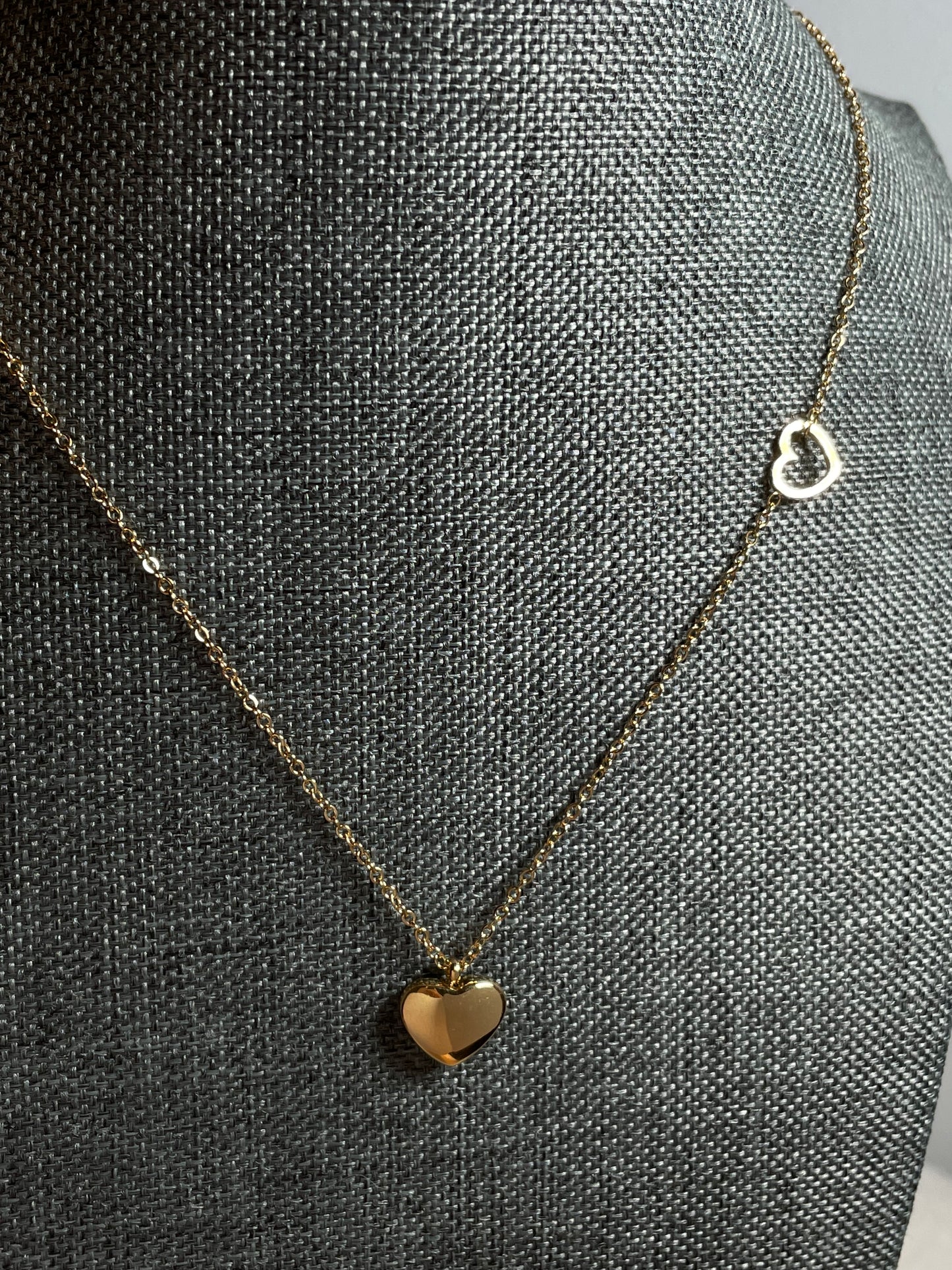 Two Hearts Minimalist Necklace